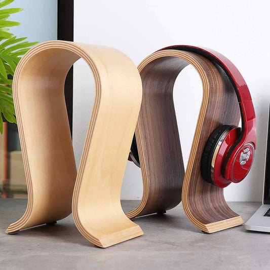 Headphone Stand Creative Solid Wood Computer